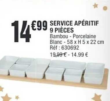 SERVICE APÉRITIF 9 PIÈCES