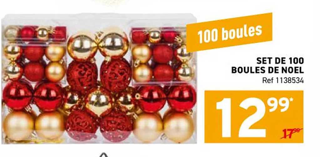 SET DE 100 BOULES DE NOEL