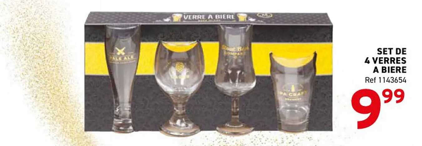 SET DE 4 VERRES A BIERE
