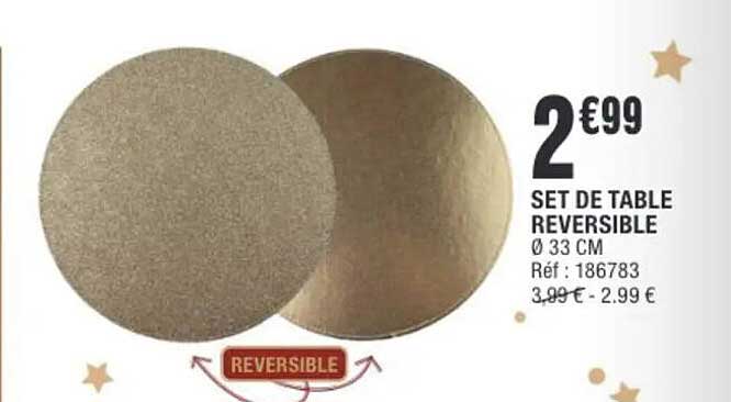 SET DE TABLE REVERSIBLE