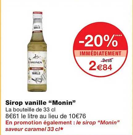 Sirop vanille “Monin”