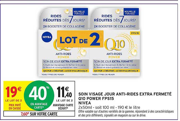 SOIN VISAGE JOUR ANTI-RIDES EXTRA FERMETÉ Q10 POWER FPS15 NIVEA