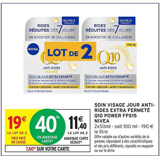 SOIN VISAGE JOUR ANTI-RIDES EXTRA FERMETÉ Q10 POWER FPS15 NIVEA