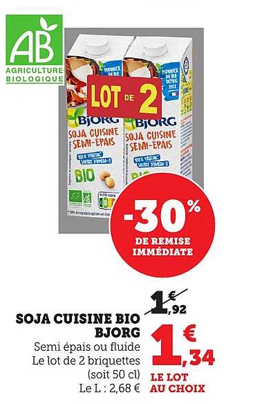 SOJA CUISINE BIO BJORG