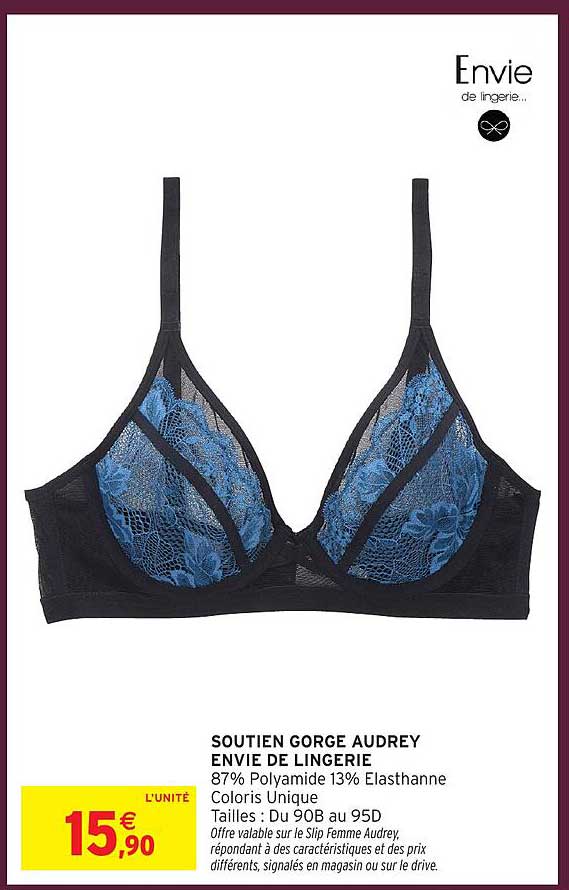 SOUTIEN GORGE AUDREY ENVIE DE LINGERIE