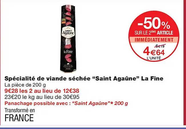 Spécialité de viande séchée “Saint Agaüne” La Fine