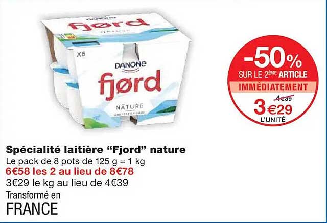 Spécialité laitière "Fjord" nature