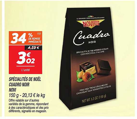 SPÉCIALITÉS DE NOËL CUADRO NOIR NOVI