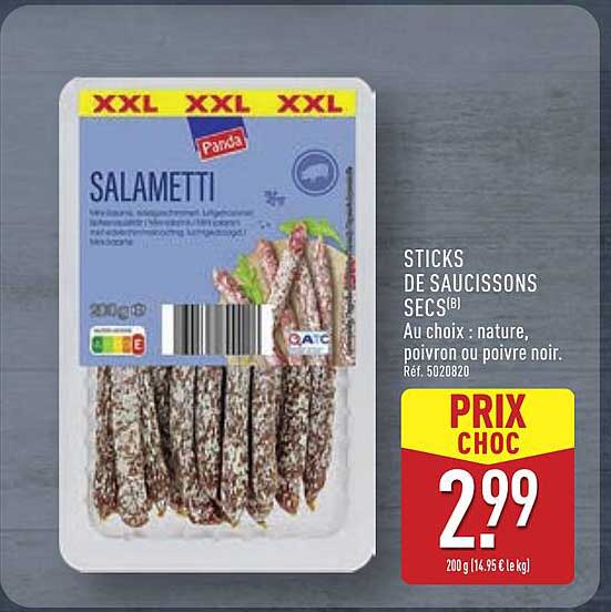 STICKS DE SAUCISSONS SECS(B)