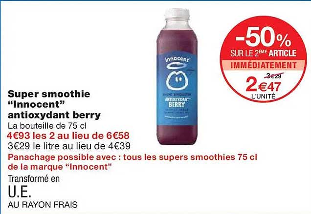 Super smoothie "Innocent" antioxydant berry