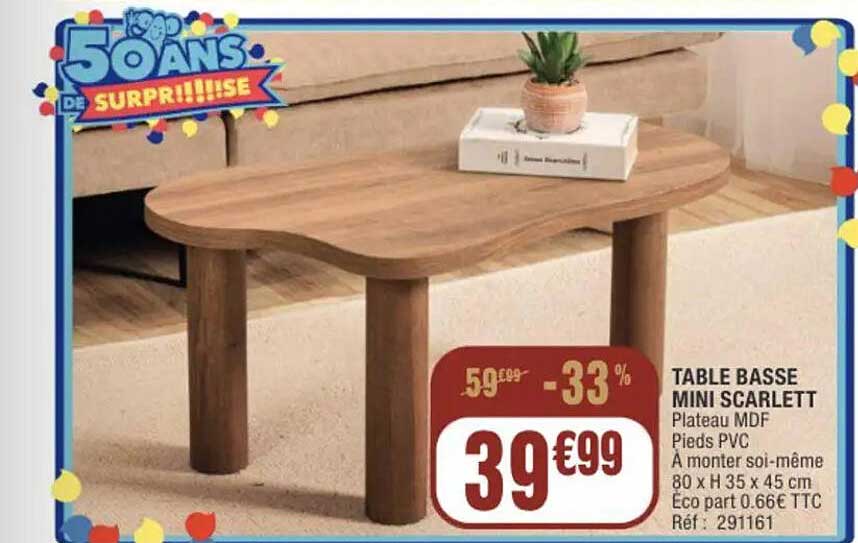 TABLE BASSE MINI SCARLETT