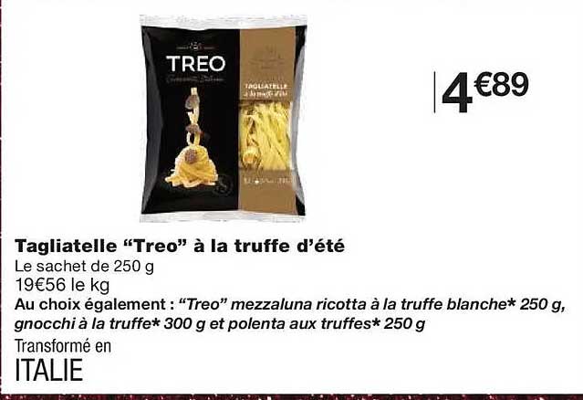 Tagliatelle “Treo” à la truffe d’été