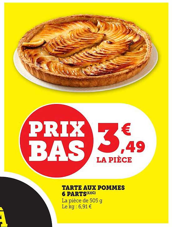 TARTE AUX POMMES 6 PARTS