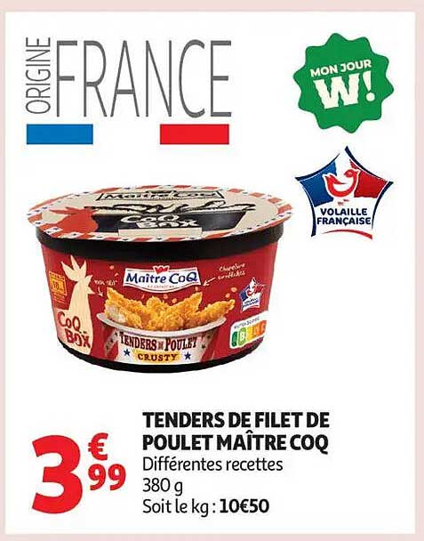 TENDERS DE FILET DE POULET MAÎTRE COQ