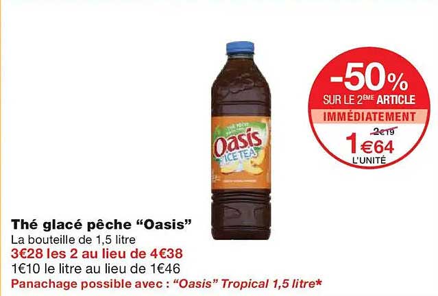 Thé glacé pêche "Oasis"