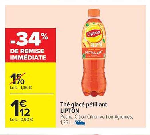 Thé glacé pétillant LIPTON