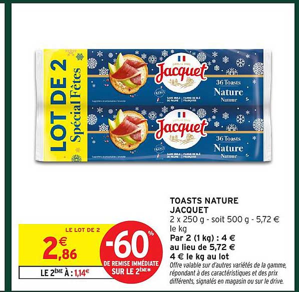 TOASTS NATURE JACQUET