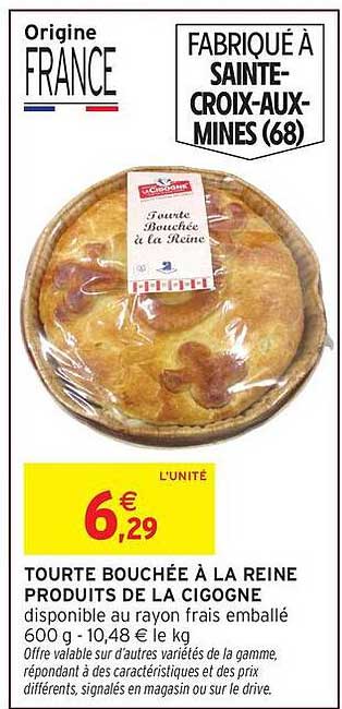 TOURTE BOUCHÉE À LA REINE PRODUITS DE LA CIGOGNE