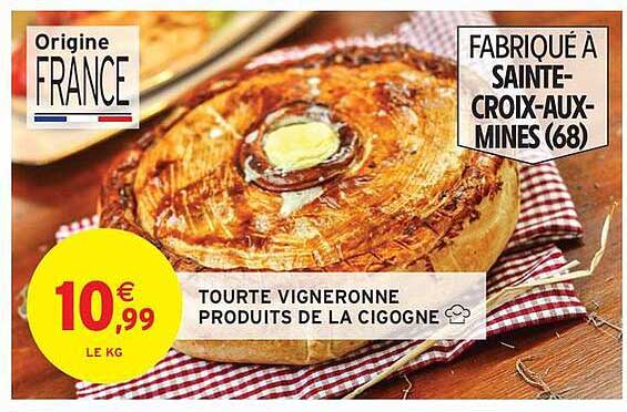 TOURTE VIGNERONNE PRODUITS DE LA CIGOGNE
