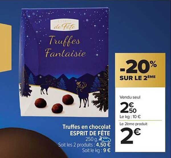 Truffes en chocolat ESPRIT DE FÊTE