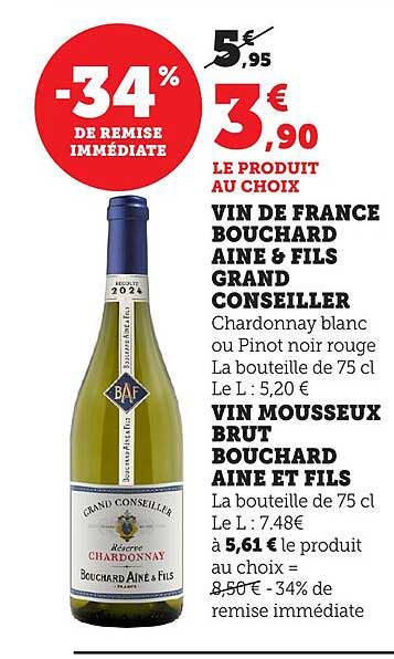 VIN DE FRANCE BOUCHARD AINE & FILS GRAND CONSEILLER