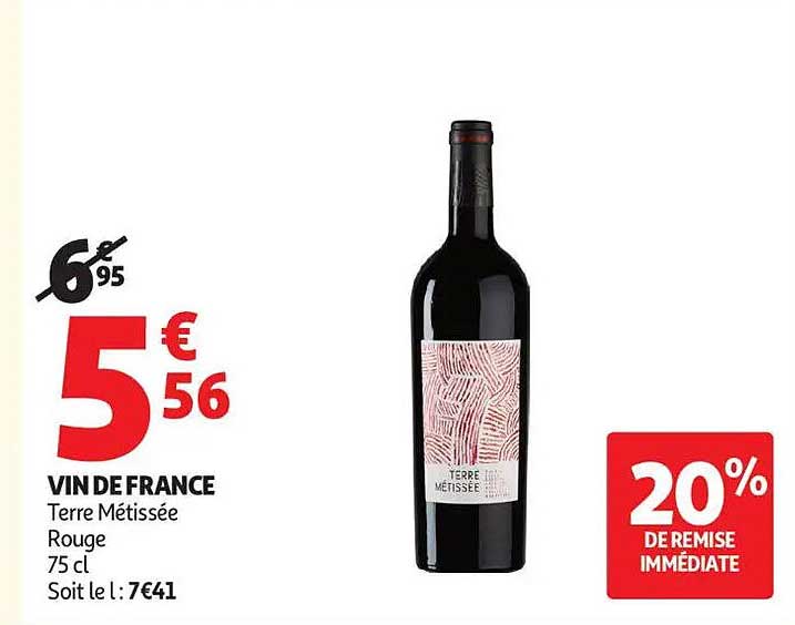 VIN DE FRANCE Terre Métissée Rouge 75 cl