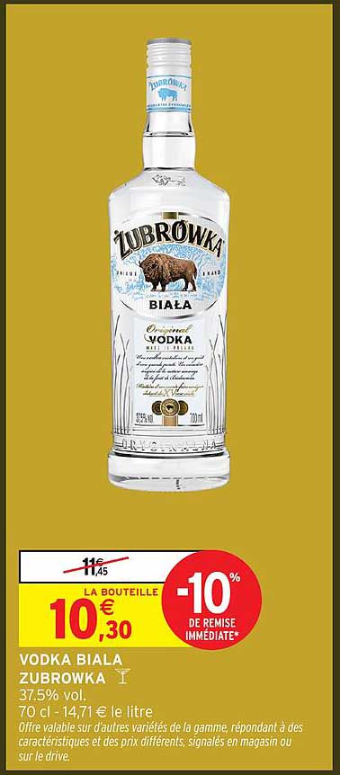 VODKA BIALA ZUBROWKA