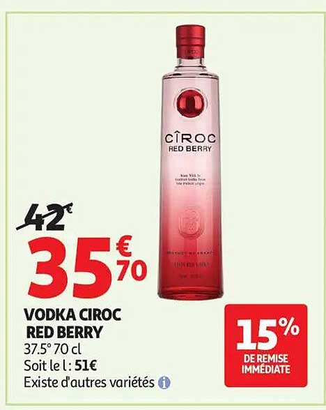 VODKA CIROC RED BERRY