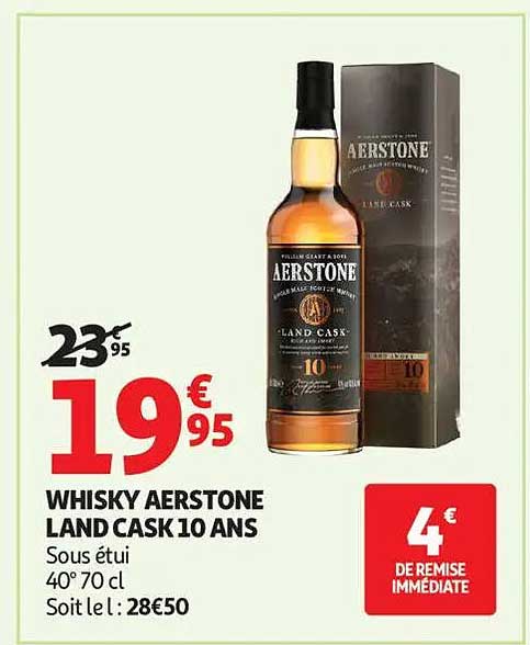 WHISKY AERSTONE LAND CASK 10 ANS