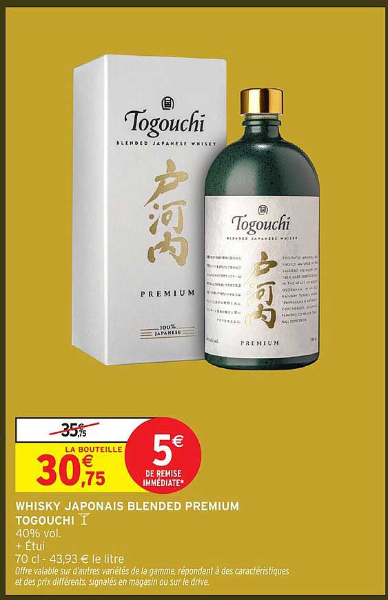 WHISKY JAPONAIS BLENDED PREMIUM TOGOUCHI