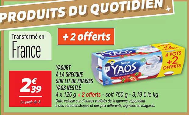Yaourt à la Grecque sur Lit de Fraises