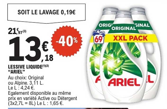 LESSIVE LIQUIDE "ARIEL"