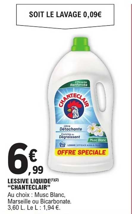 Lessive Chanteclair Promo Lessive Liquide