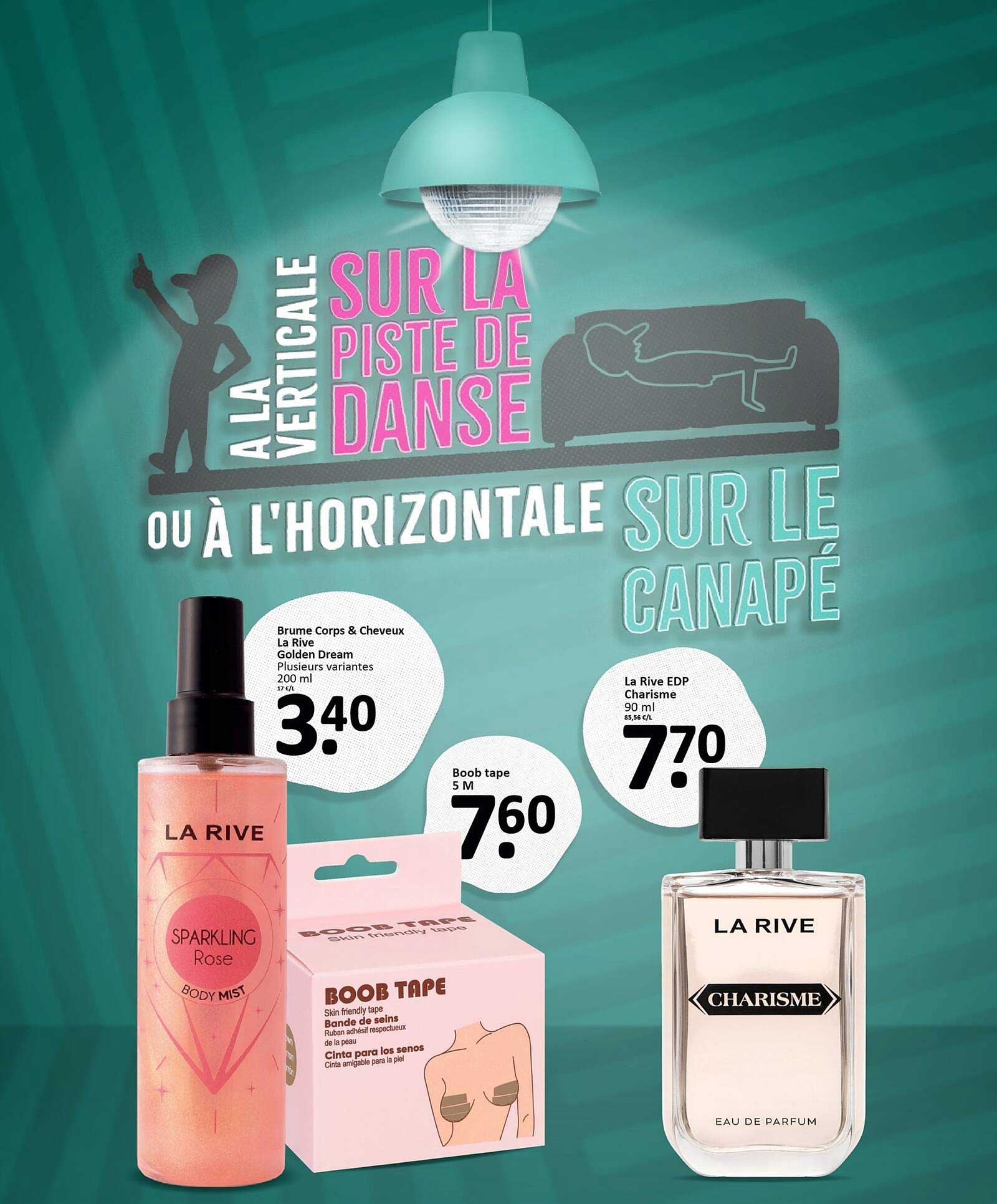 Brume Corps & Cheveux La Rive
SPARKLING Rose BODY MIST
Boob tape
La Rive EDP Charisme