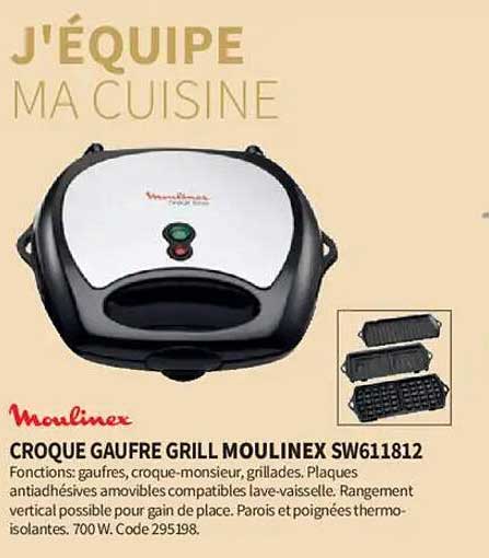 CROQUE GAUFRE GRILL MOULINEX SW611812