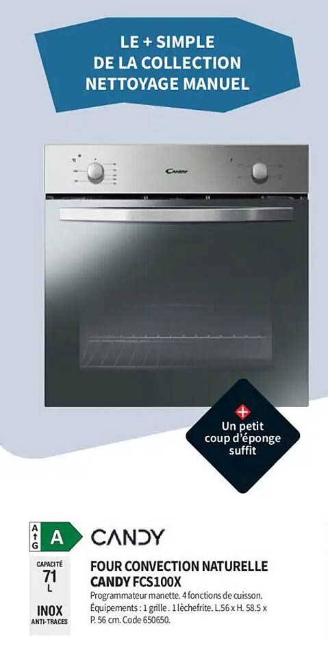 FOUR CONVECTION NATURELLE CANDY FCS100X
