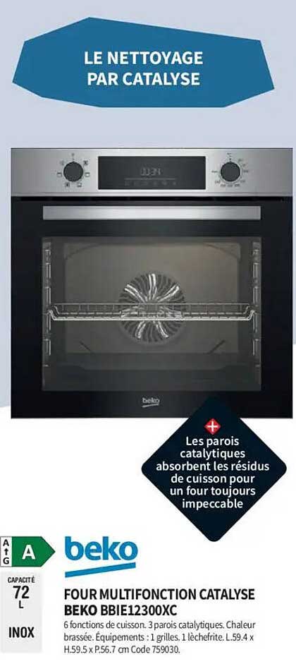 FOUR MULTIFONCTION CATALYSE BEKO BBIE12300XC