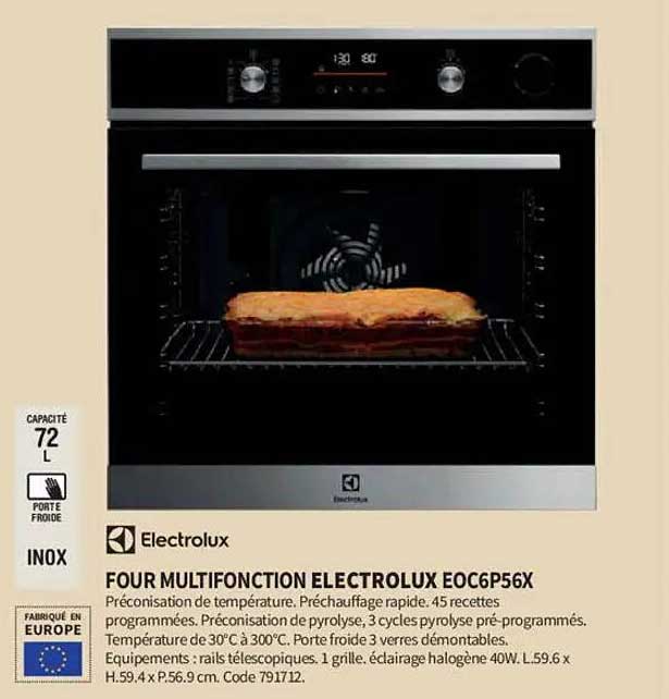 FOUR MULTIFONCTION ELECTROLUX EOC6P56X