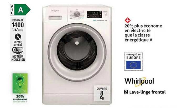 Lave-linge frontal Whirlpool