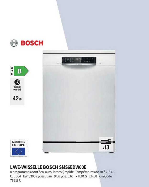 LAVE-VAISSELLE BOSCH SMS6EDW00E