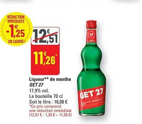 Liqueur** de menthe GET 27