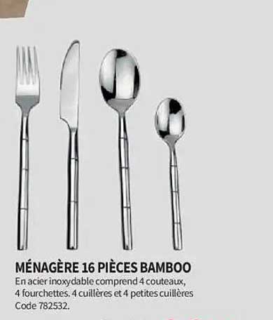 Ménagère 16 pièces Bamboo