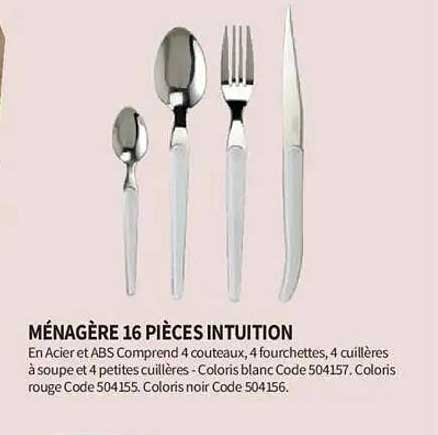 MÉNAGÈRE 16 PIÈCES INTUITION