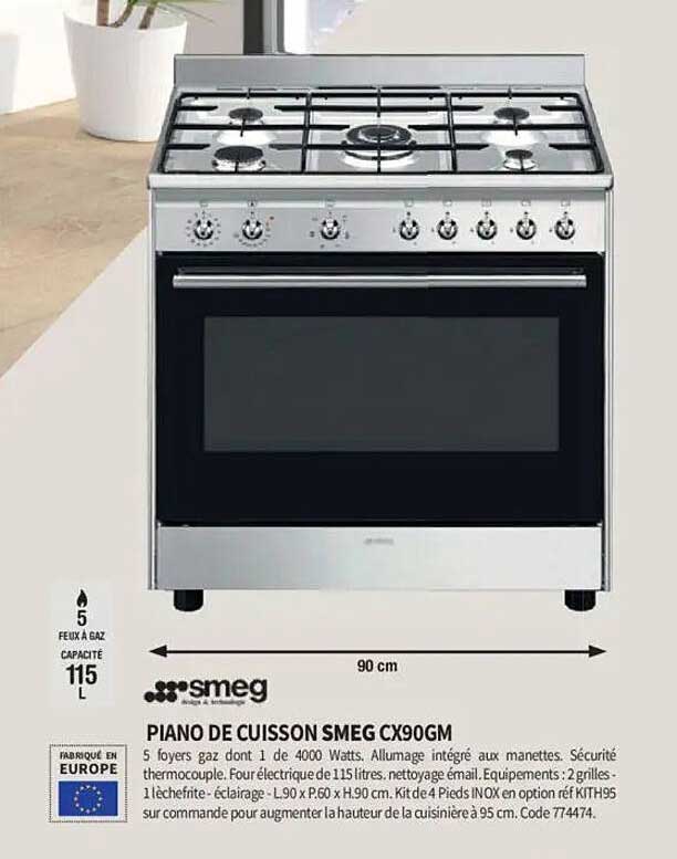 PIANO DE CUISSON SMEG CX90GM