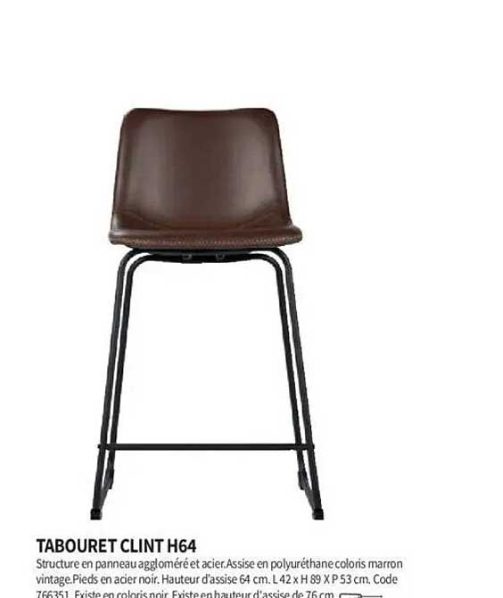 TABOURET CLINT H64