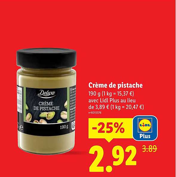 Creme Pistache Super U