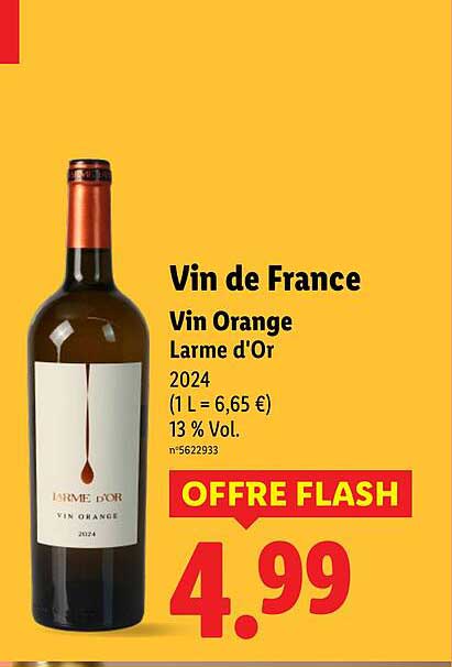 Vin de France Vin Orange Larme d'Or 2024