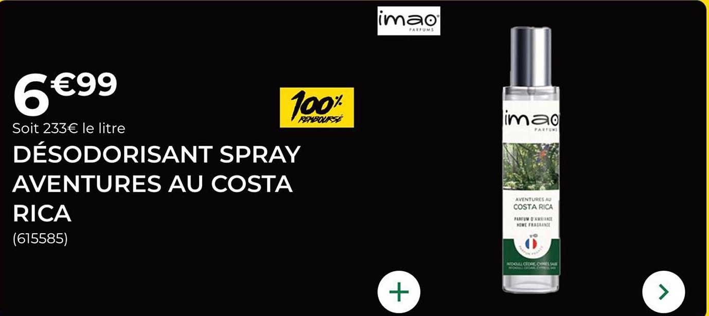 DÉSODORISANT SPRAY AVENTURES AU COSTA RICA