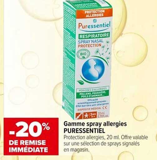 Gamme spray allergies PURESSEntiel