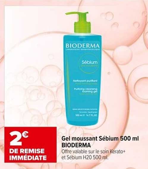 Gel moussant Sébium 500 ml BIODERMA